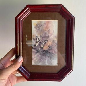 Vintage Wall Art Print Florals and Butterfly Boho Gallery Cottagecore Collage